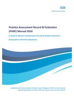 pare clocking|Practice Assessment Record & Evaluation: Online PARE Tool .